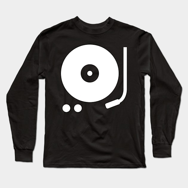 Minimal Vinyl Record Player Long Sleeve T-Shirt by MeatMan